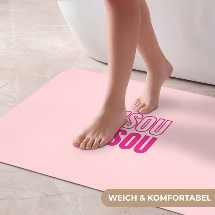 Bisou - Roze - Minimalistisch Badmat middel -USP_ZachtDE