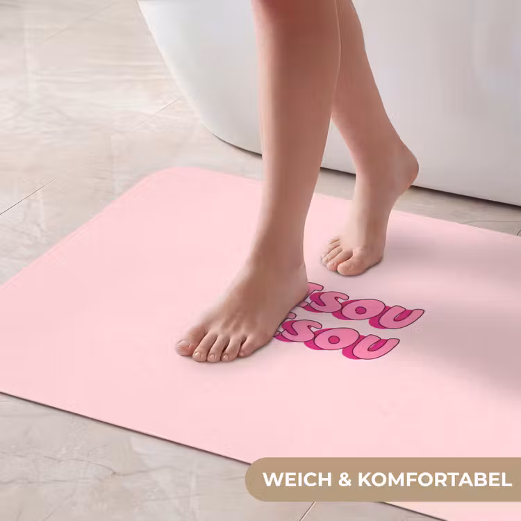 Bisou - Roze - Schaduw Badmat middel -USP_ZachtDE