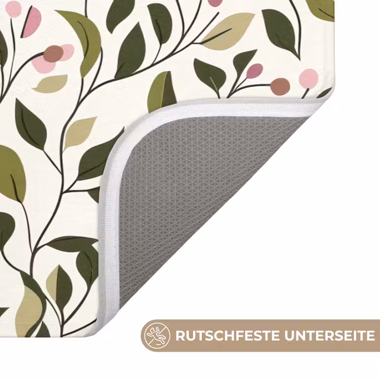 Bladeren - Bessen - Roze Badmat middel 997 -USP_AntislipDE