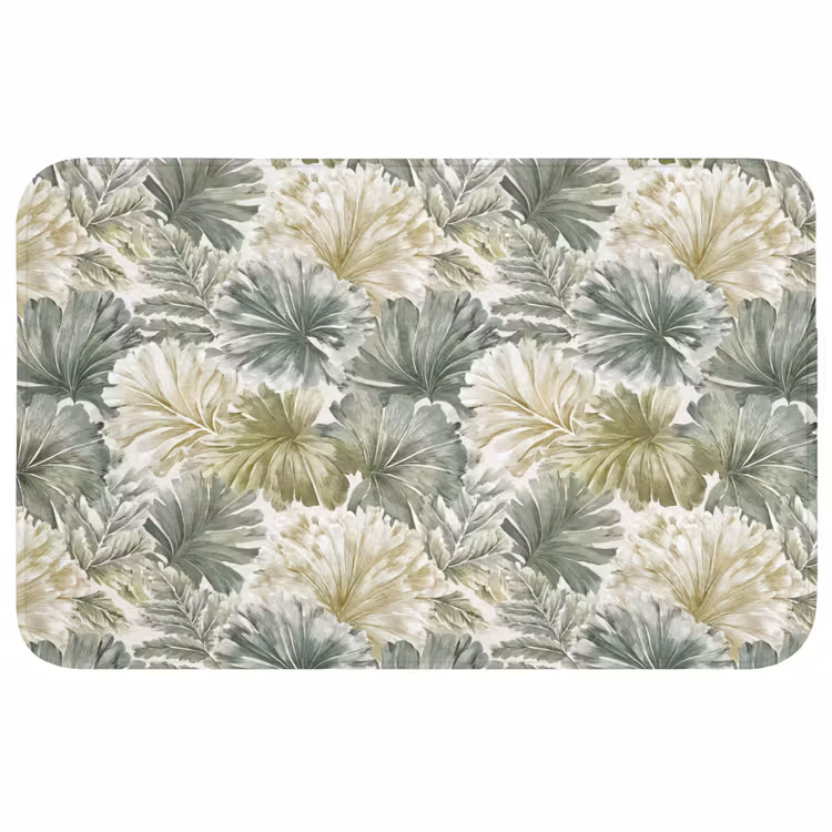 Bladeren - Botanisch - Groen Badmat middel 997 -3d