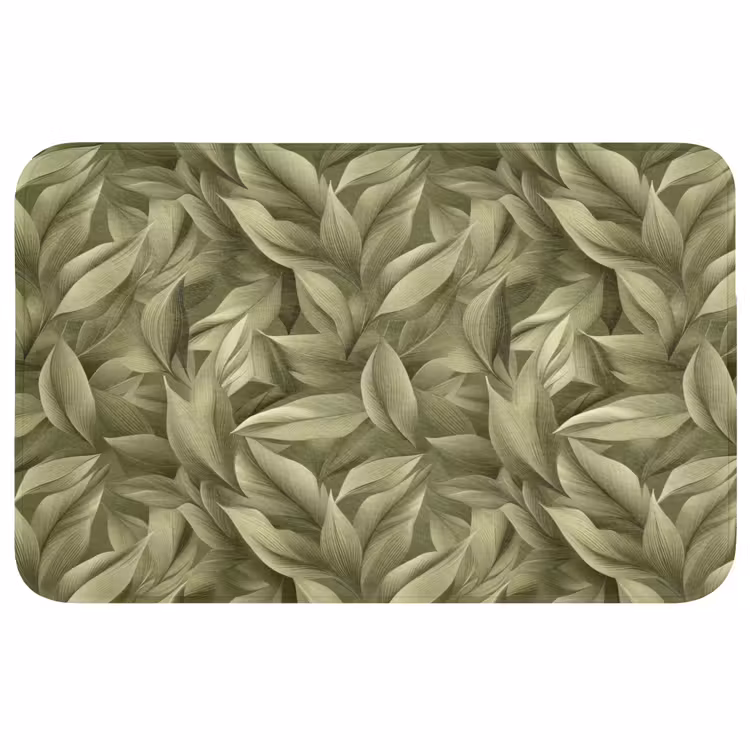 Bladeren - Modern - Groen Badmat middel 997 -3d