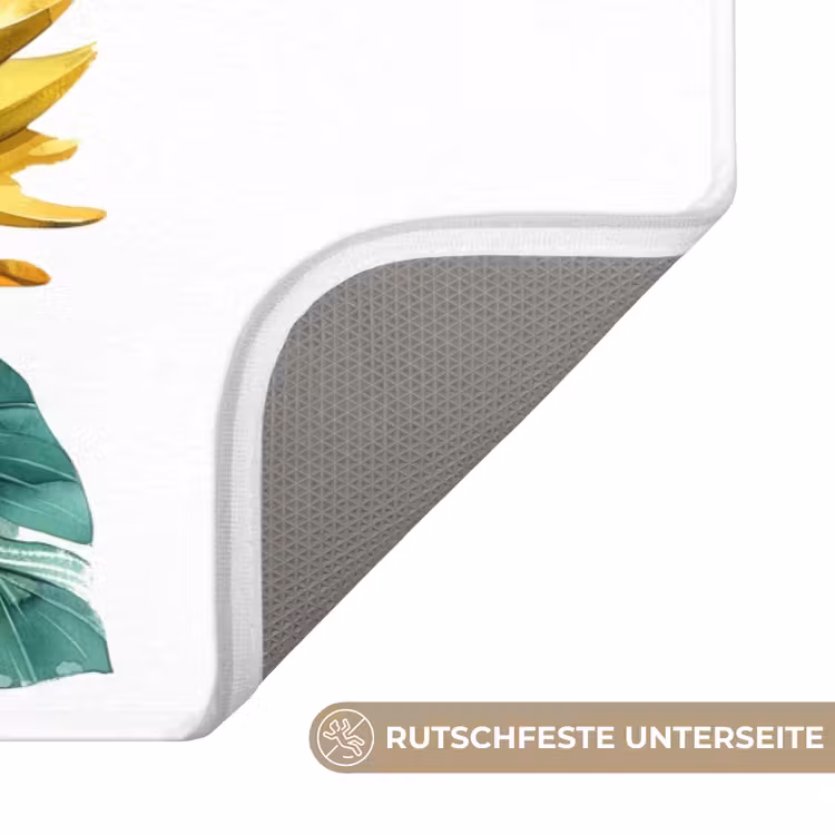 Bladeren - Monstera - Groen - Goud - Modern Badmat klein -USP_AntislipDE