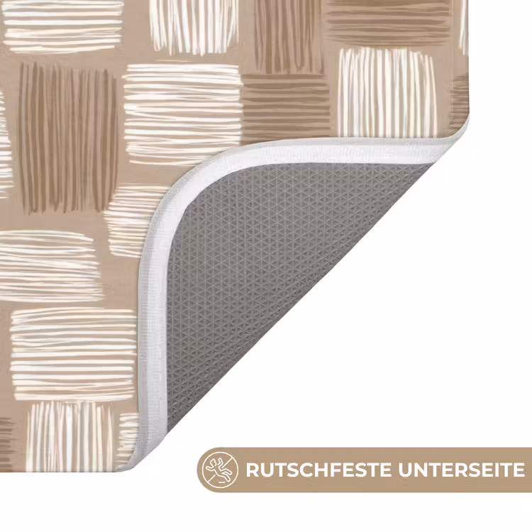 Blok - Patroon - Bruin Badmat middel 997 -USP_AntislipDE
