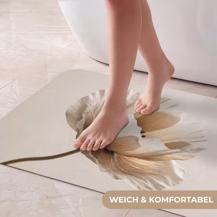 Bloem - Beige - Crème Badmat middel -USP_ZachtDE