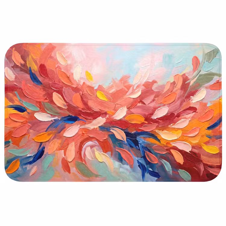 Bloemen - Abstract - Kunst - Modern Badmat middel -3d