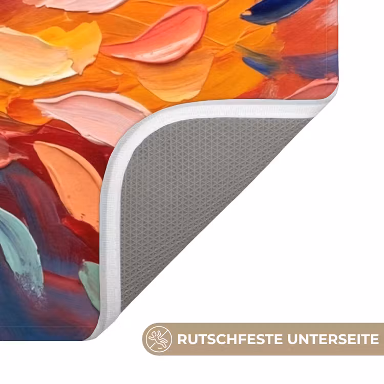 Bloemen - Abstract - Kunst - Modern Badmat middel -USP_AntislipDE
