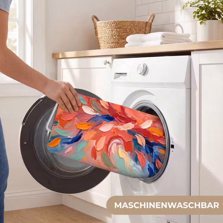 Bloemen - Abstract - Kunst - Modern Badmat middel -USP_WasbaarDE