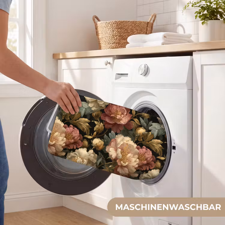 Bloemen - Barok - Patroon - Roze - Crème Badmat middel 997 -USP_WasbaarDE