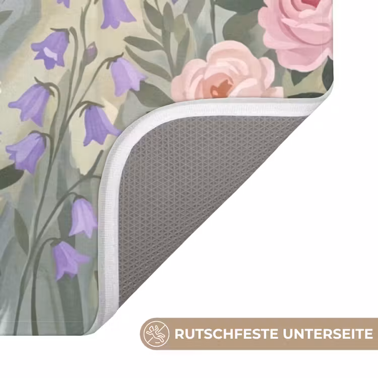 Bloemen - Tuin - Natuur - Kleurrijk Badmat middel -USP_AntislipDE