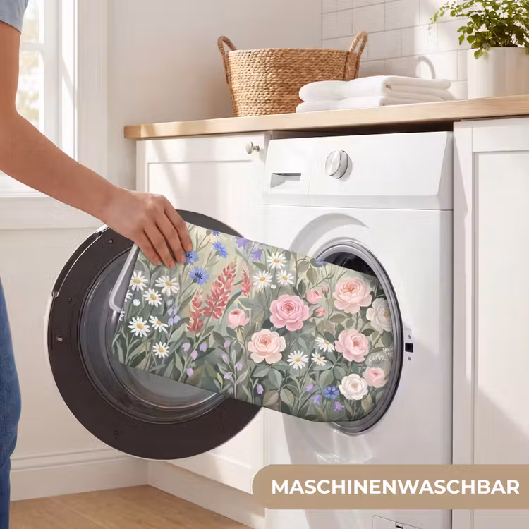 Bloemen - Tuin - Natuur - Kleurrijk Badmat middel -USP_WasbaarDE