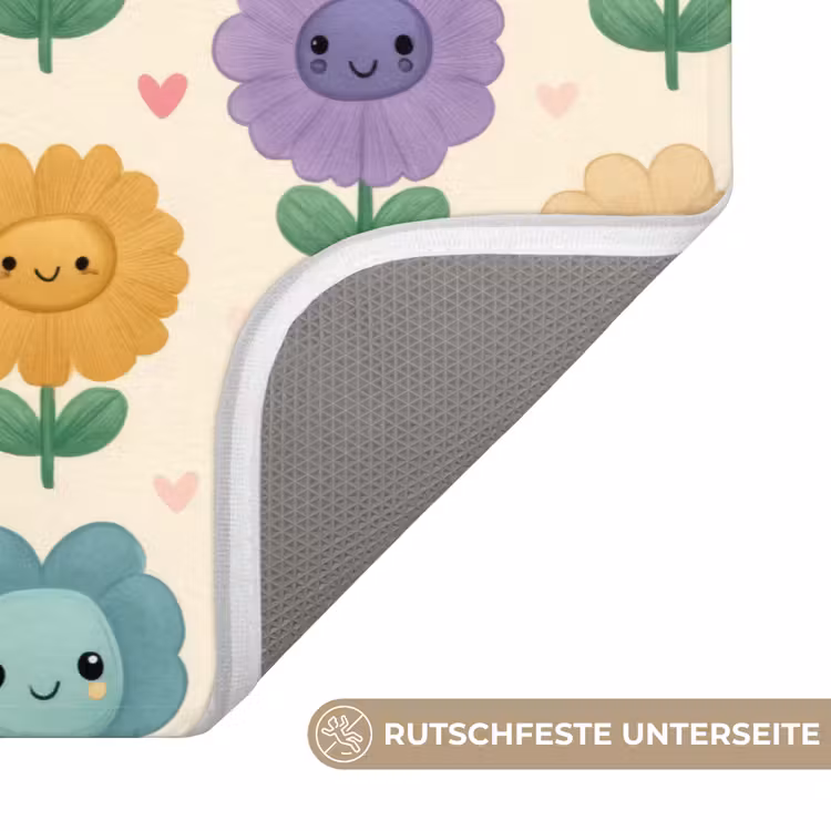 Bloemen - Hartjes - Kleurrijk Badmat middel 997 -USP_AntislipDE