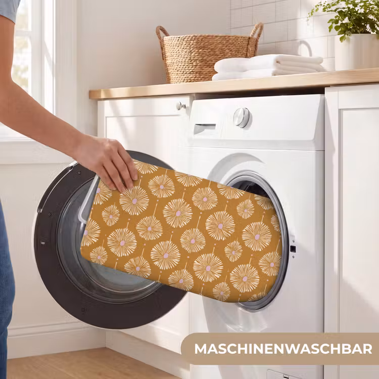 Bloemen - Modern - Oker Badmat middel 997 -USP_WasbaarDE