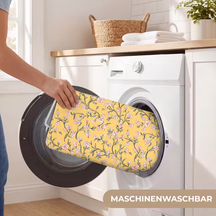 Bloemen - Motief - Geel Badmat middel 997 -USP_WasbaarDE