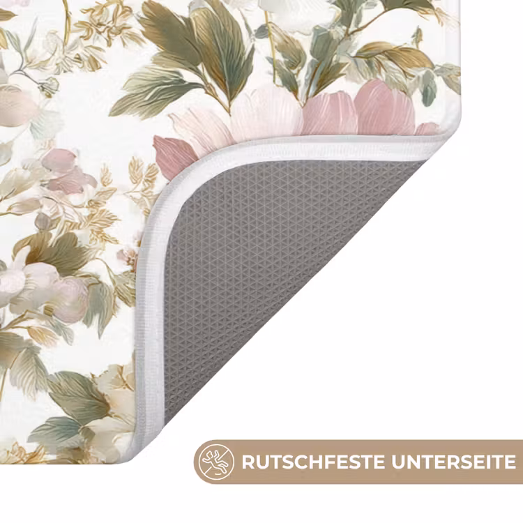 Bloemen - Patroon - Pastel Badmat middel 997 -USP_AntislipDE