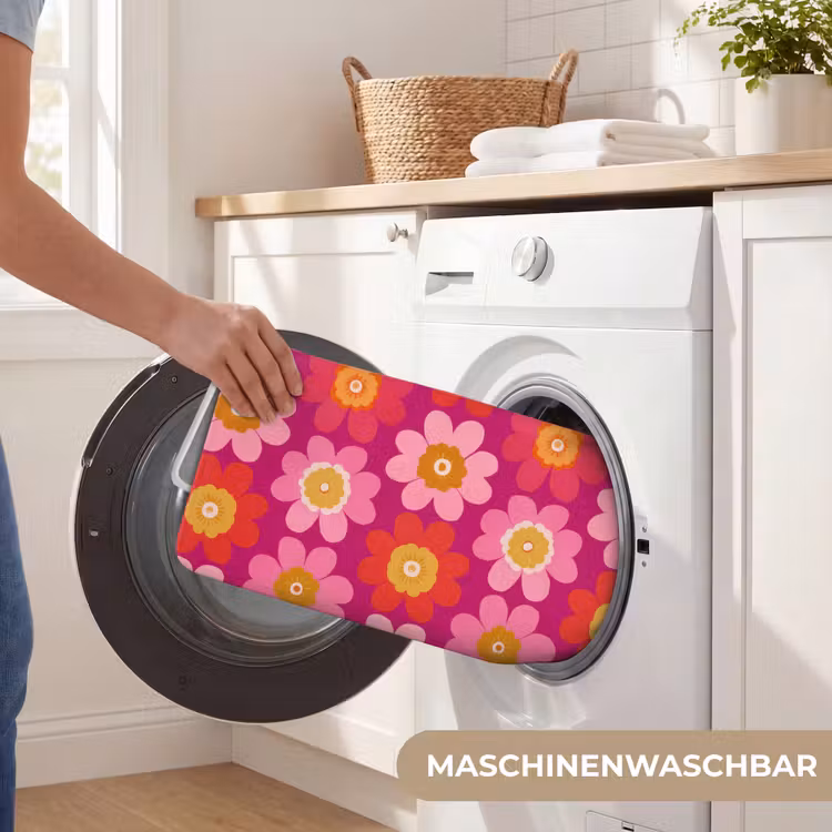 Bloemen - Retro - Kleurrijk Badmat middel 997 -USP_WasbaarDE