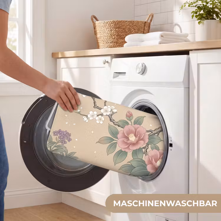 Bloemen - Vogels - Bloemen Badmat middel -USP_WasbaarDE
