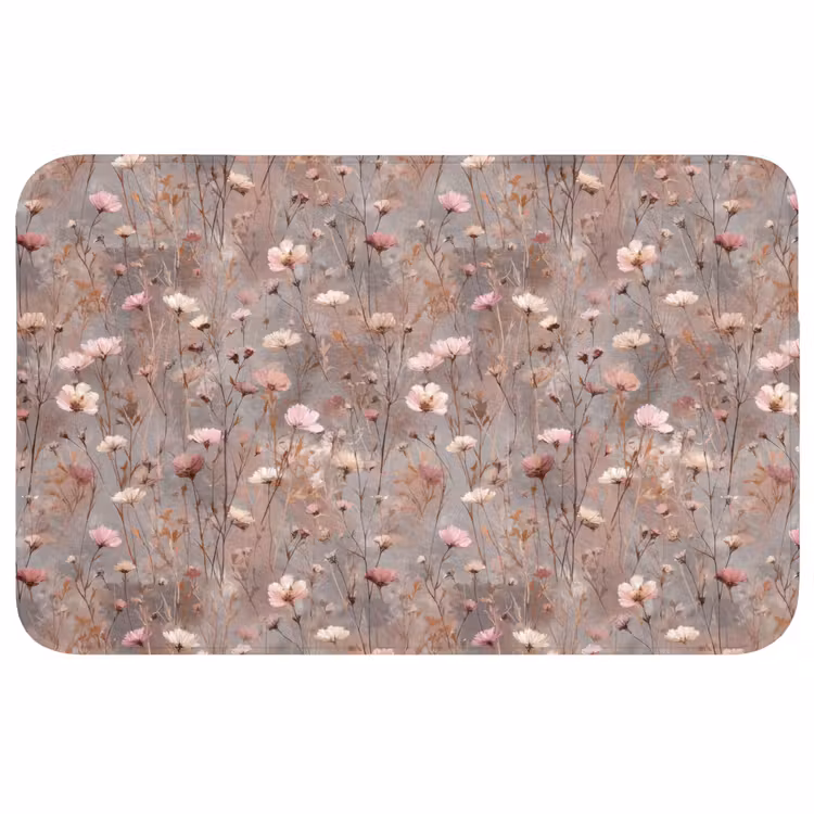 Bloemen - Wild - Pastel Badmat middel 997 -3d