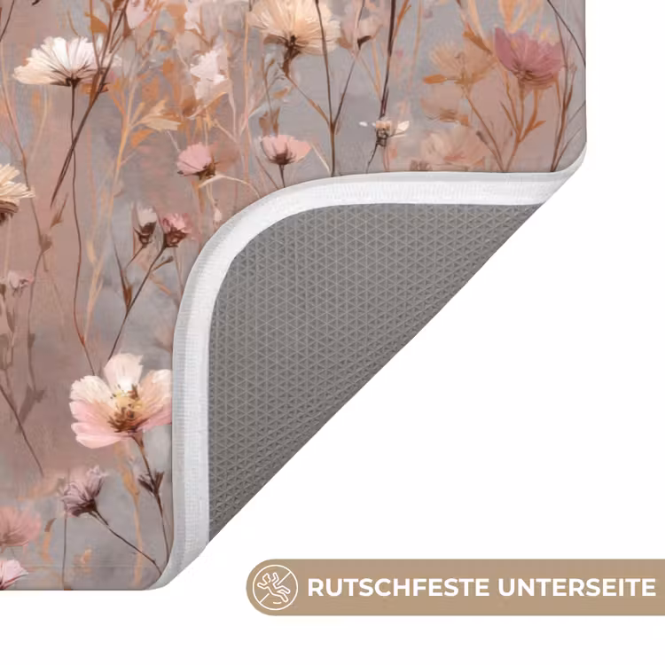Bloemen - Wild - Pastel Badmat middel 997 -USP_AntislipDE