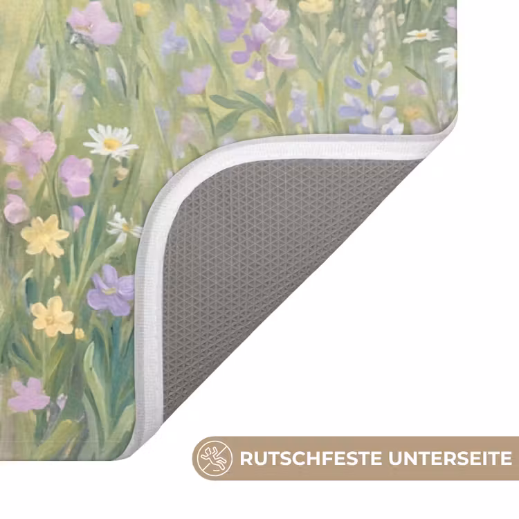 Bloemenveld - Heuvels - Kleurrijk Badmat middel -USP_AntislipDE