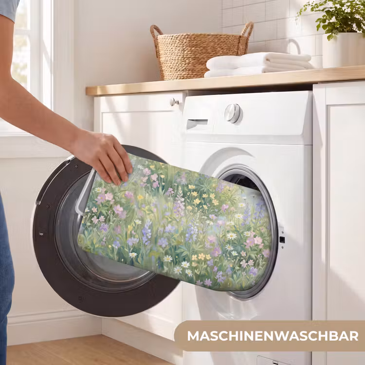 Bloemenveld - Heuvels - Kleurrijk Badmat middel -USP_WasbaarDE
