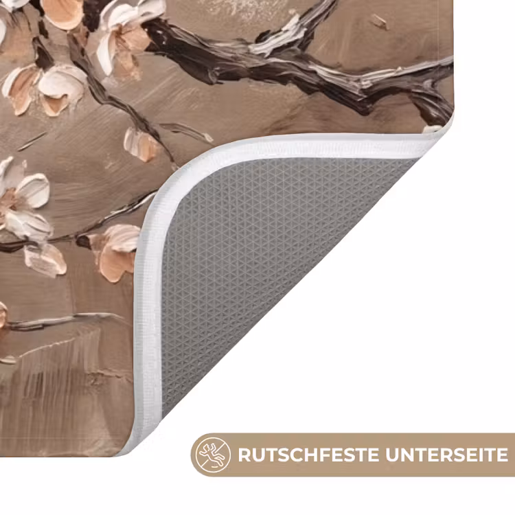 Bloesem - Takken - Schilderij - Beige - Serene Badmat middel -USP_AntislipDE