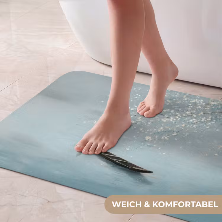 Bloesems - Minimalistisch - Wateroppervlak - Boot Badmat middel -USP_ZachtDE