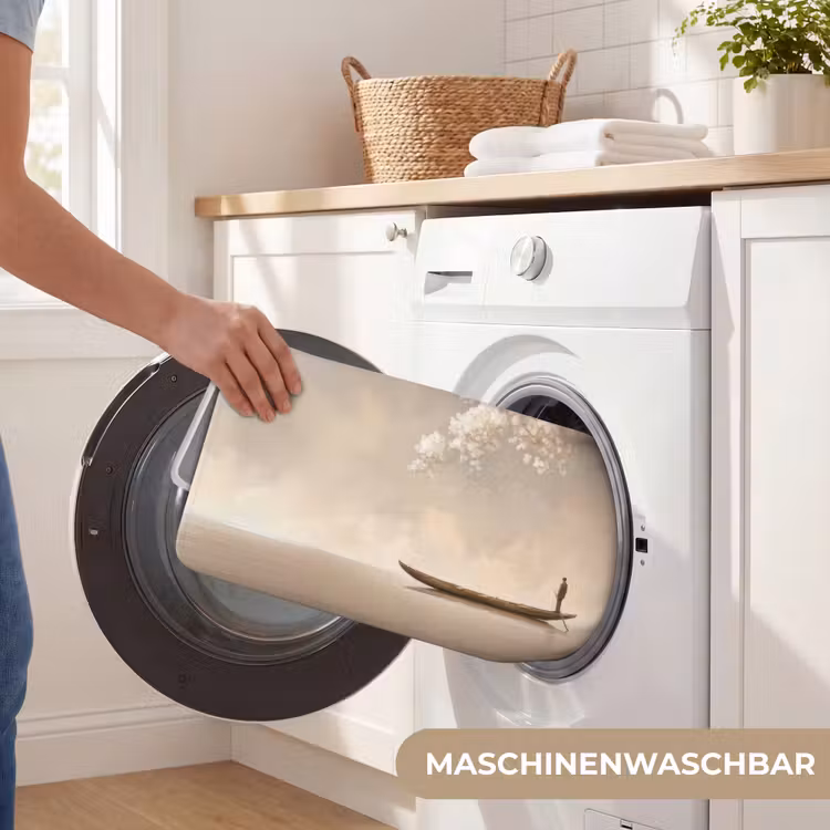 Bloesems - Wit - Boot - Minimalistisch Badmat middel -USP_WasbaarDE