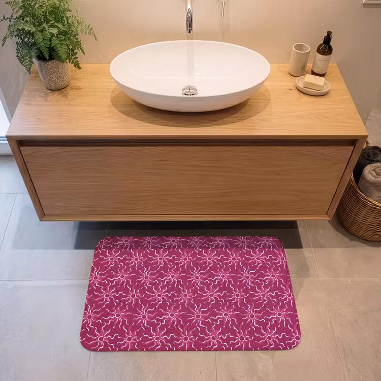 Bohemian - Zon - Magenta Badmat middel 997 -sfeer1