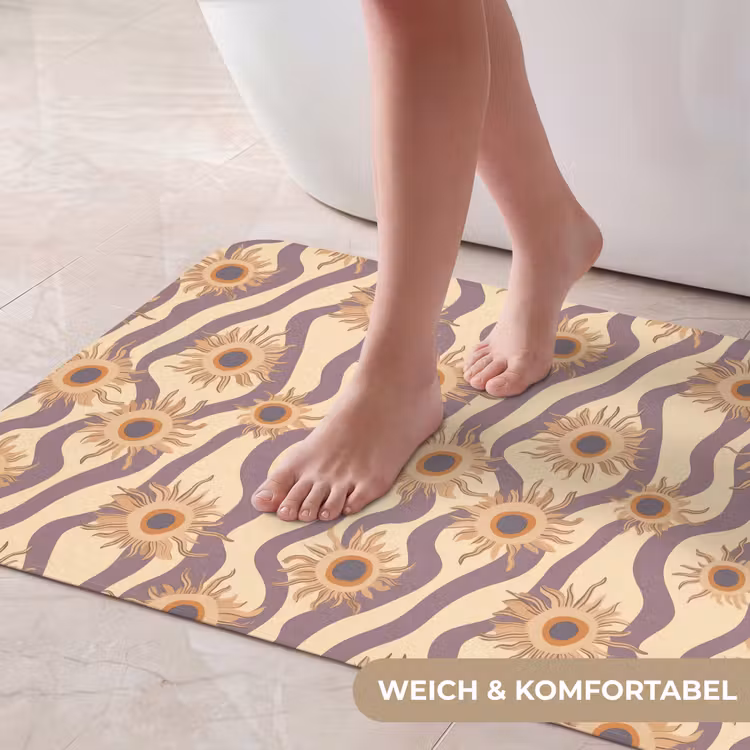 Bohemian - Vibe - Lavendelpaars Badmat middel 997 -USP_ZachtDE