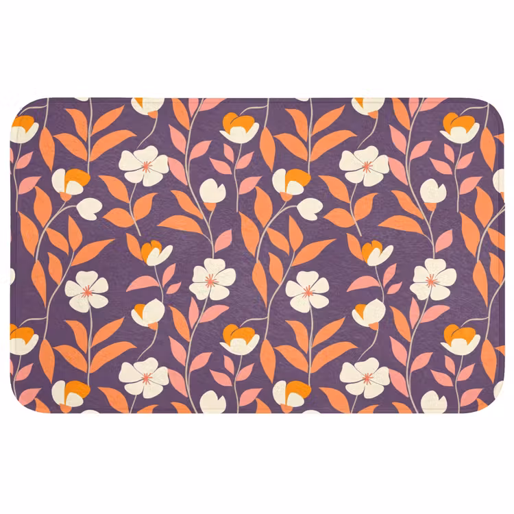 Boho - Vintage - Paars Badmat middel 997 -3d