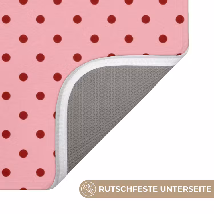 Bonjour - Stippen - Roze- Geel Badmat middel -USP_AntislipDE