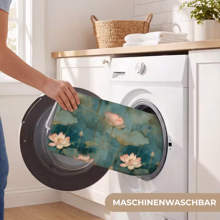 Botanisch - Bloemen - Roze Badmat middel 997 -USP_WasbaarDE
