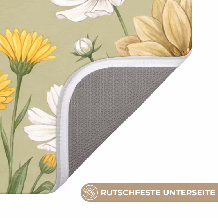 Botanisch - Bloemen - Kleurrijk Badmat middel -USP_AntislipDE