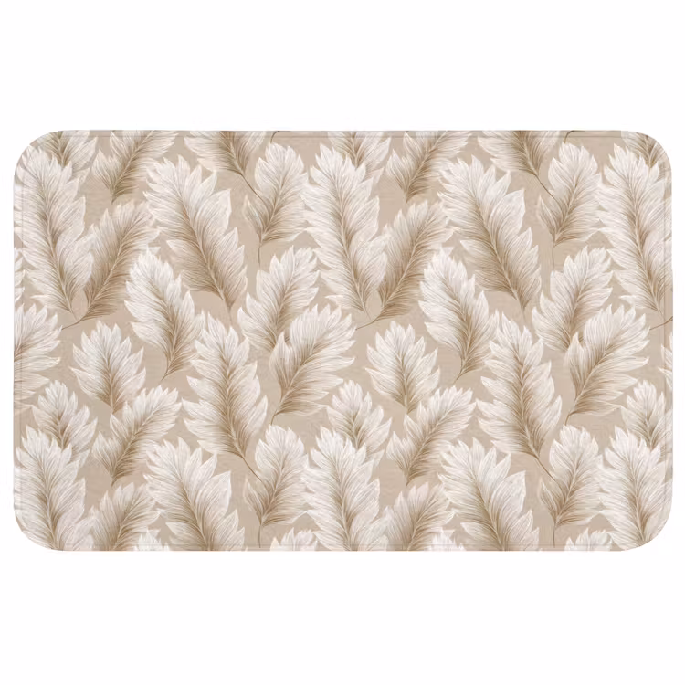 Botanisch - Patroon - Beige Badmat middel 997 -3d