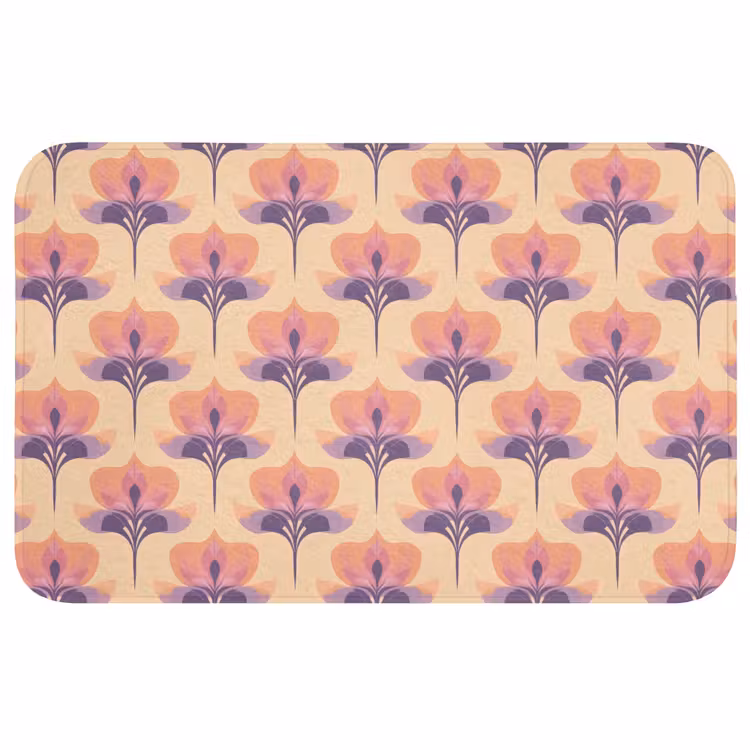 Botanisch - Patroon - Pastel Badmat middel 997 -3d