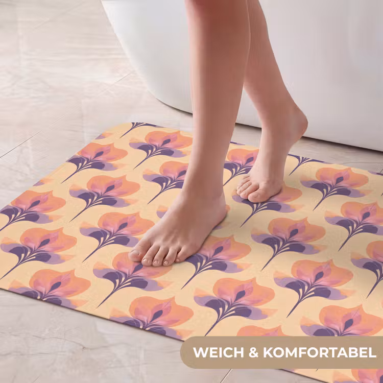 Botanisch - Patroon - Pastel Badmat middel 997 -USP_ZachtDE