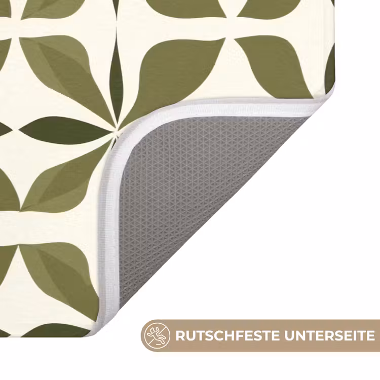 Botanisch - Retro - Groen Badmat middel 997 -USP_AntislipDE