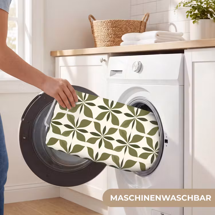 Botanisch - Retro - Groen Badmat middel 997 -USP_WasbaarDE