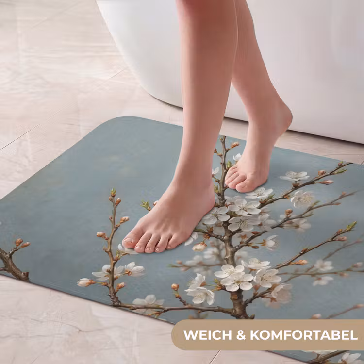 Botanisch - Stilleven - Blauw Badmat middel -USP_ZachtDE