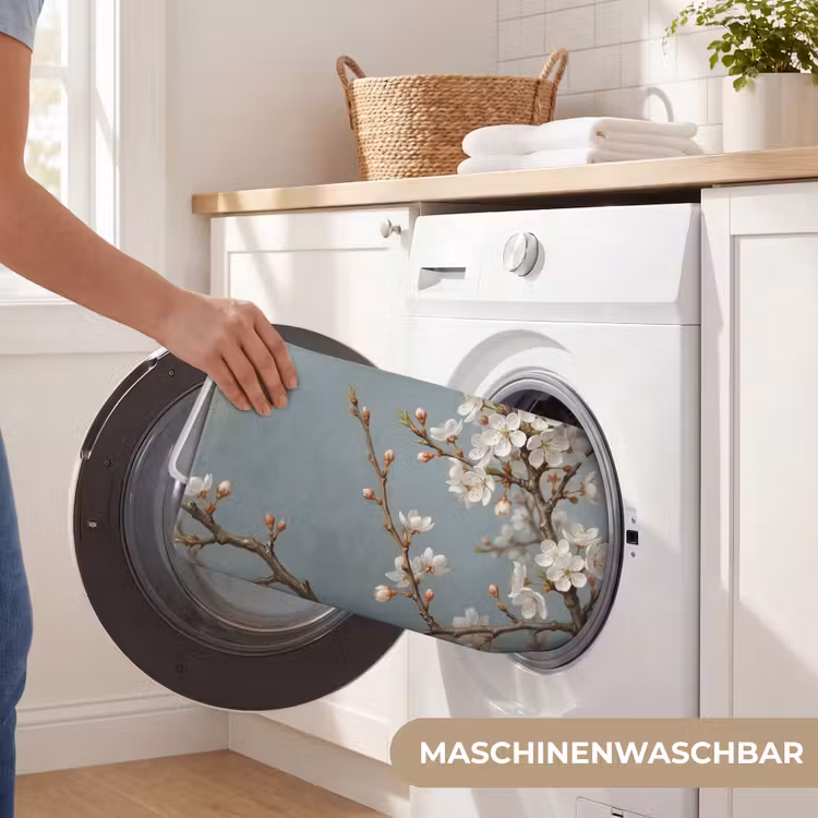 Botanisch - Stilleven - Blauw Badmat middel -USP_WasbaarDE