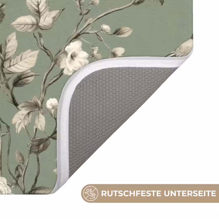 Botanisch - Vogels - Groen Badmat middel 997 -USP_AntislipDE