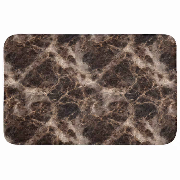 Bruin - Goud - Marmer Badmat middel 997 -3d