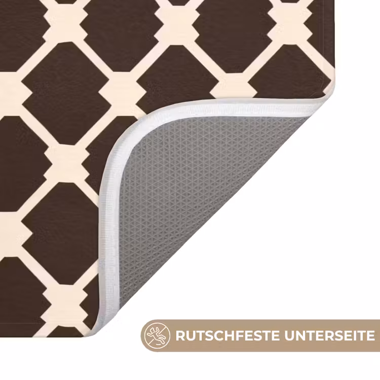 Bruin - Ruitpatroon - Geometrisch Badmat middel 997 -USP_AntislipDE