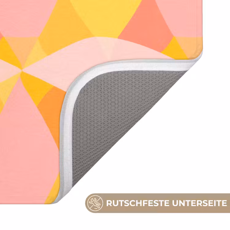 Kleurrijk - Ruitpatroon - Bladvormen Badmat middel 997 -USP_AntislipDE