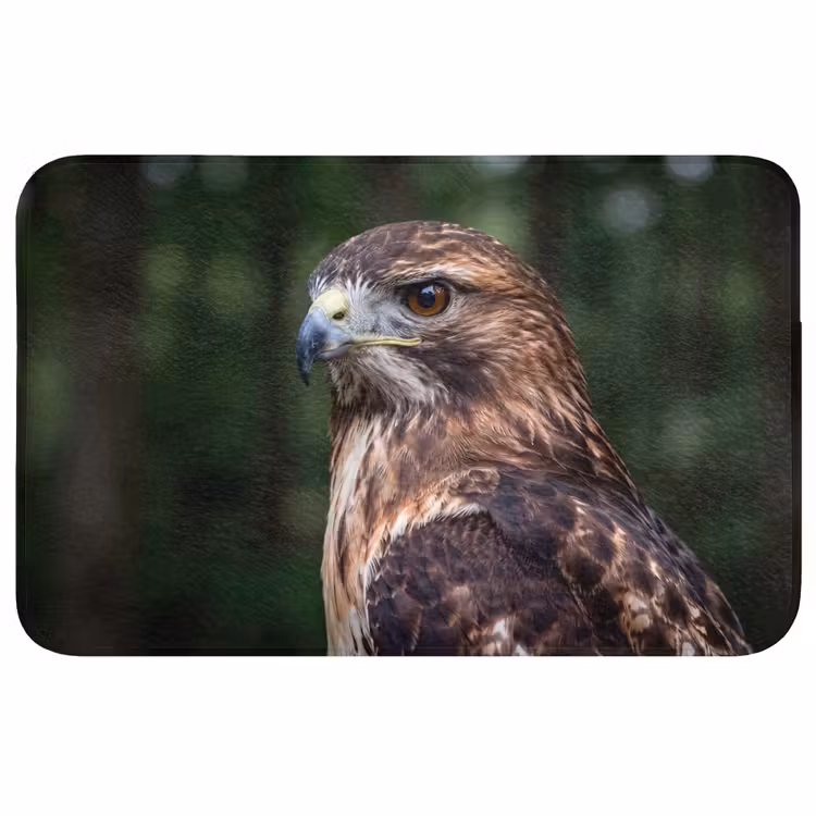 Buizerd - Roofvogel - Natuur - Bruin Badmat middel -3d