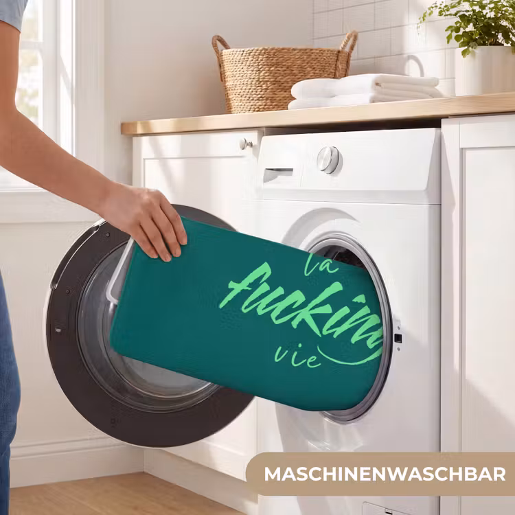 c'est la fucking vie - Groen - Handgeschreven Badmat middel -USP_WasbaarDE