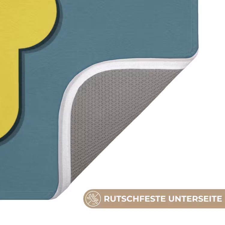 Chill out - Geel - Blauw Badmat middel -USP_AntislipDE