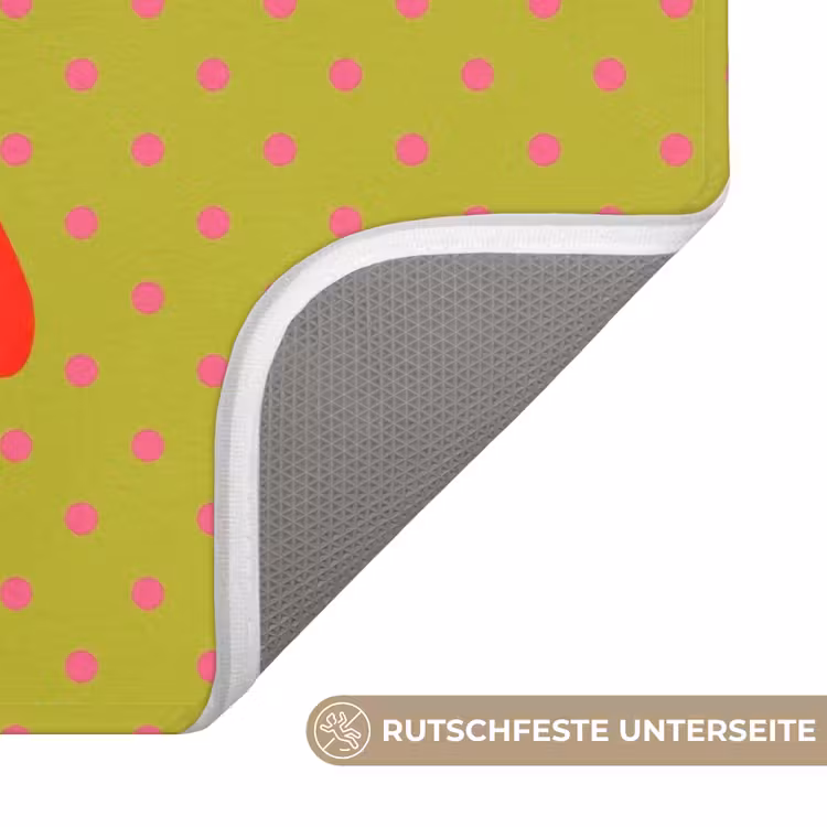 Ciao bella - Rood - Groen - Stippen Badmat middel -USP_AntislipDE