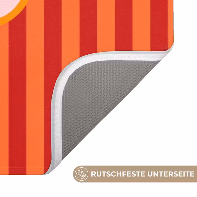 Ciao bella - Tekstwolk - Strepen - Oranje Badmat middel -USP_AntislipDE