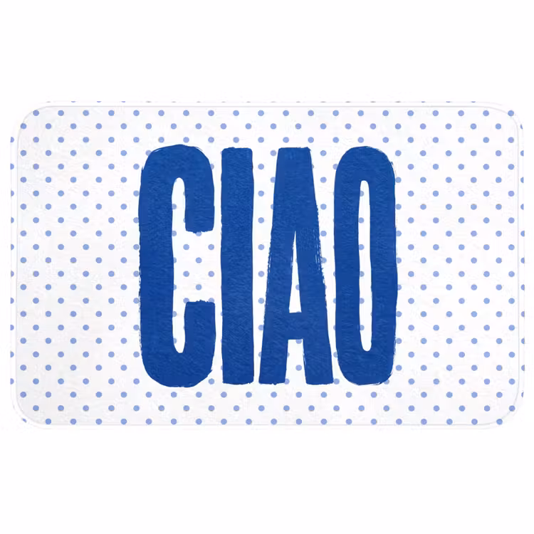 Ciao - Blauw - Stippen Badmat middel -3d